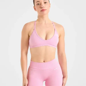 Adapt Seamless Strappy Sports Bra - Spring Rosa