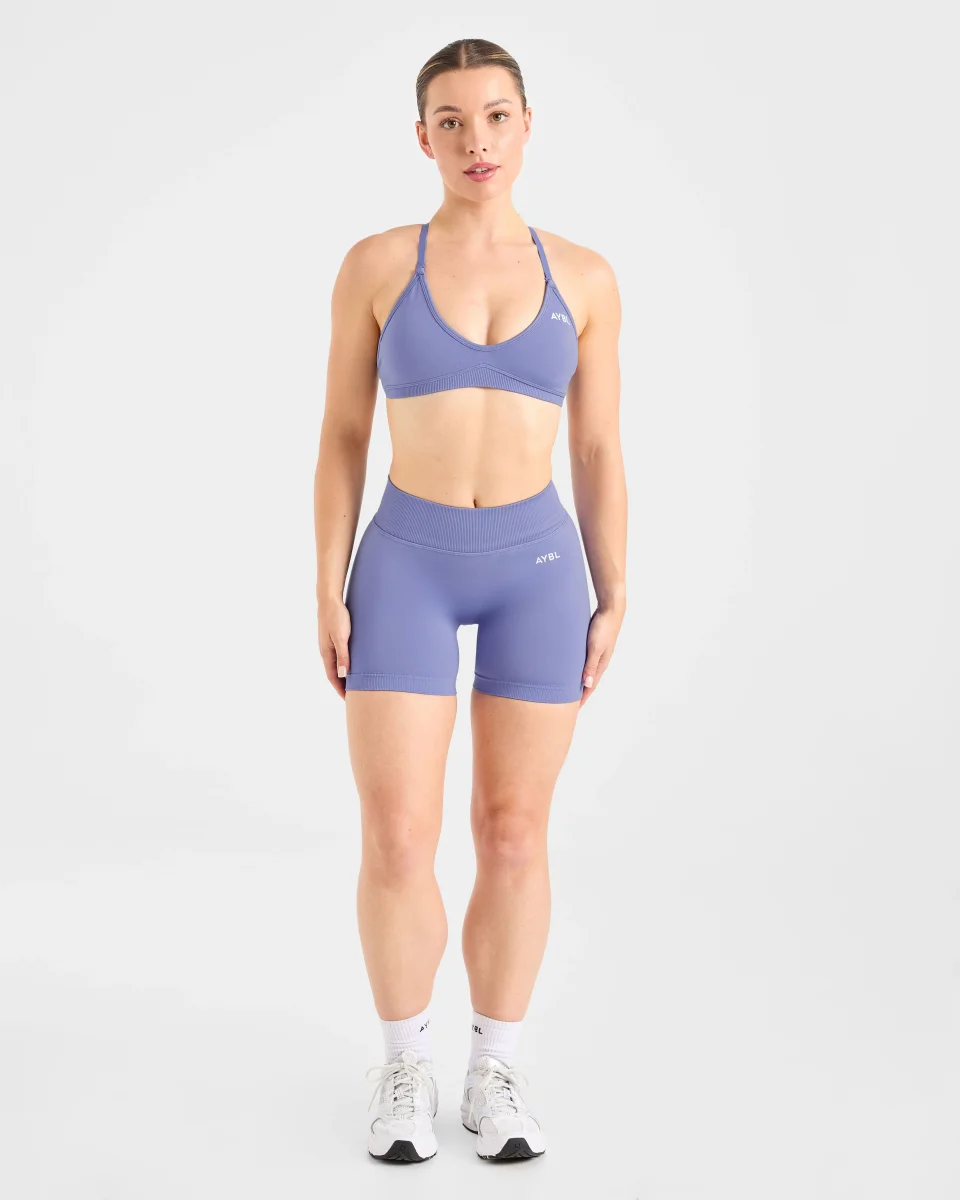 Adapt Seamless Strappy Sports Bra - Iris Blau – Bild 4