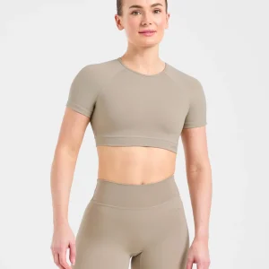 Staple Crop Top - Muted Taupe