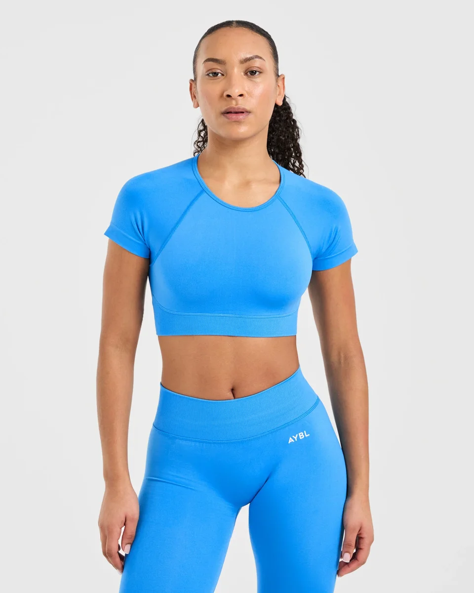 Adapt Seamless Crop Top - Spring Cobalt – Bild 2