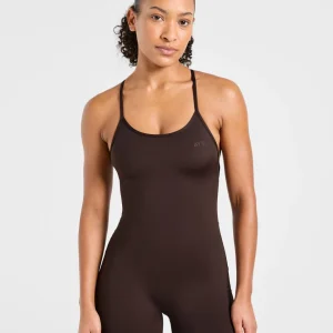 Sculpt Backless All In One - Deep Cocoa Braun