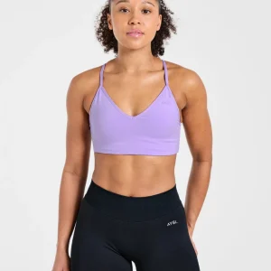 Essential Crossback Sports Bra - Lavender