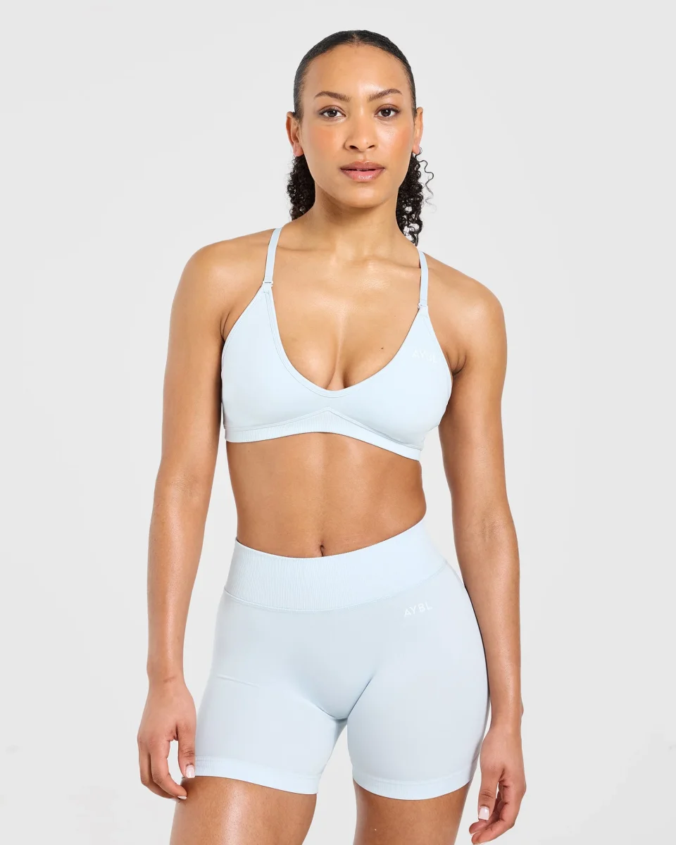 Adapt Seamless Strappy Sports Bra - Iced Blau – Bild 2