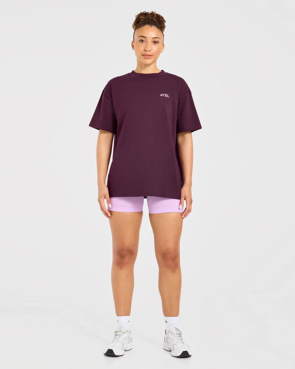 Lift Graphic Oversized T Shirt - Plum – Bild 4