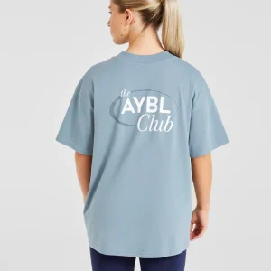 AYBL Club Oversized T Shirt - Vintage Blau