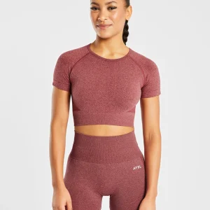 Empower Seamless Crop Top - Rot Marl