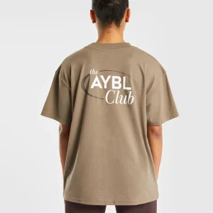 AYBL Club Oversized T Shirt - Braun