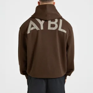 Essential Oversized Graphic Hoodie - Braun