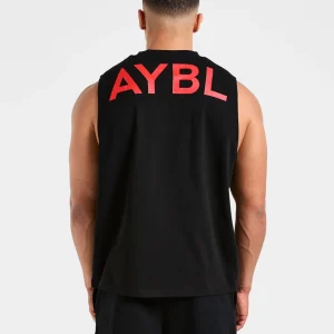 Essential Oversized Graphic Tank - Schwarz/Rot