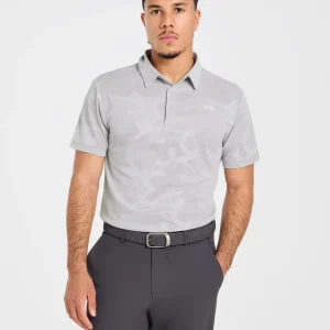 Camo Polo - Ice Grau