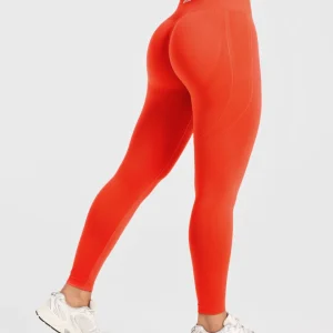 Empower Seamless Leggings - Hot Orange