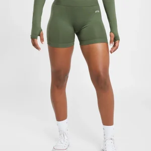 Empower Seamless Shorts - Khaki Grün